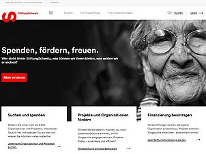 Das Onlineportal stiftungschweiz.ch
