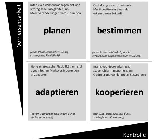 Abb. 1: Die Matrix zur Positionierung im Wettbewerbsumfeld.