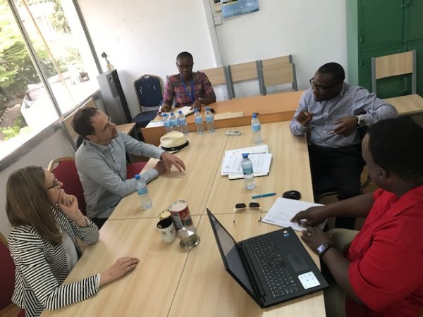 Fig. 3. Working meeting with the OUT’s representatives of the Links and International Affairs Unit as well as the Centre of Economics and Economic Development (CEDE).